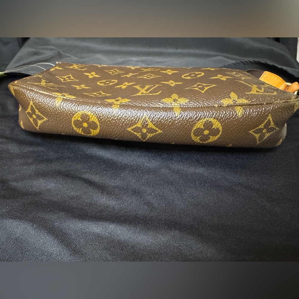 Louis Vuitton LV Monogram Brown and Gold Pouchette & LV Strap with COA - Picture 10 of 17